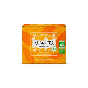   AquaExotica gyümölcstea  20 db muszlin Teafilter Kusmi Tea Bio