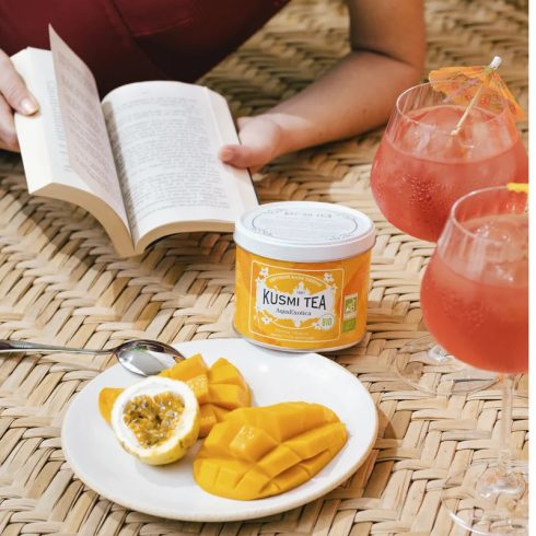 AquaExotica gyümölcstea  20 db muszlin Teafilter Kusmi Tea Bio