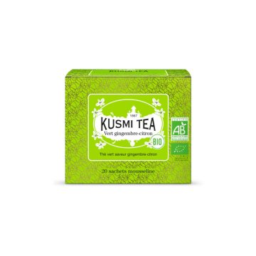   Zöld tea Gyömbér-Citrom 20 db muszlin Teafilter Kusmi Tea Bio