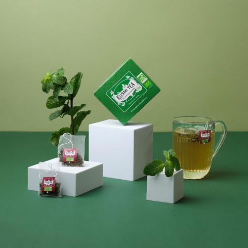 Zöld Tea Mentával 20 db Muszlin Teafilter Kusmi Tea Bio