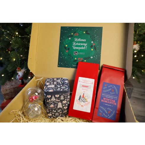 Karácsonyi teás ajándék szett dobozban