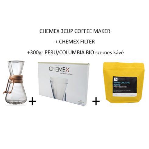 CHEMEX 3CUP FILTERREL ÉS SPECIALTY KÁVÉVAL