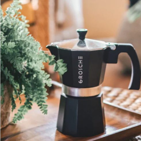  Kotyogós kávéfőző GROSCHE Milano Black- 3 szem  FEKETE